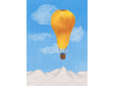 Pear baloon illustration