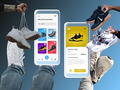 Nike Shoes Shop App app color theory design figma gradient linear nike shoes prototyping typography ui uidesign uiux user experience userinterface ux uxdesign uxui