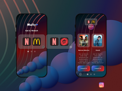 Multy App ( Eat & Watch) My personal project app design design app designs figma prototyping typography ui uidesign userinterface ux uxdesign uxui