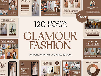 Fashion Beige Instagram | CANVA Templates brand identity business branding canva design canva templates engagement booster facebook cover facebook templates highlight cover highlight icons instagram feed instagram instastories instagram posts instagram stories marketing templates personal branding pin pinterest pinterest templates social media templates visual identity