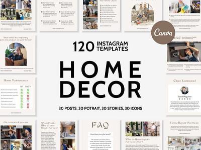 Home Decor Cream Instagram | CANVA Templates brand identity business branding canva design canva templates engagement booster facebook cover facebook templates highlight cover highlight icons instagram feed instagram instastories instagram posts instagram stories instagram templates marketing templates personal branding pin pinterest pinterest templates social media templates visual identity