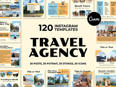 Tour & Travel Yellow IG | CANVA Templates