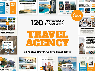 Travel Agency White IG | CANVA Templates