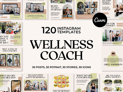 Wellness Beige Instagram | CANVA Templates 3d animation brand identity branding business branding canva design canva templates design engagement booster facebook templates graphic design highlight cover highlight icons illustration instagram posts instagram stories instagram templates logo motion graphics ui