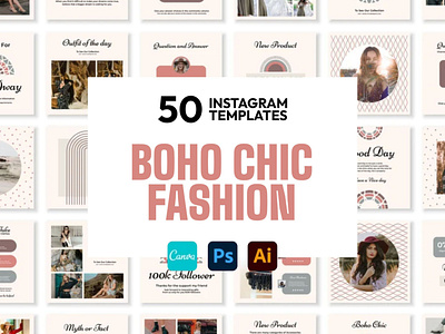 Boho Chic Beige IG | CANVA-PS-AI 3d animation brand identity branding business branding canva design canva templates design engagement booster facebook templates graphic design highlight cover highlight icons illustration instagram instastories logo motion graphics personal branding pinterest templates ui