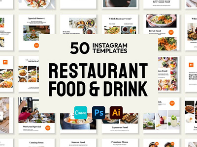 Restaurant White IG | CANVA-PS-AI 3d animation brand identity branding business branding canva design canva templates design engagement booster facebook templates graphic design highlight cover highlight icons illustration instagram posts instagram stories instagram templates logo motion graphics ui