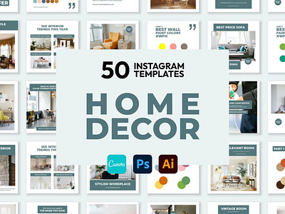 Home Decor Green IG | CANVA-PS-AI