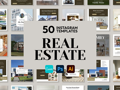 Real Estate Cream IG | Canva-PS-AI