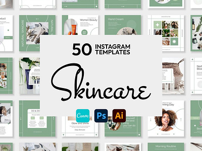 Skincare Matcha IG | CANVA-PS-AI 3d animation brand identity branding business branding canva design canva templates design engagement booster facebook templates graphic design highlight cover highlight icons illustration instagram posts instagram stories instagram templates logo motion graphics ui