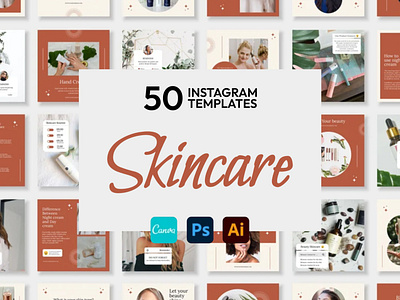 Skincare Maroon IG | CANVA-PS-AI 3d animation brand identity branding business branding canva design canva templates design engagement booster facebook templates graphic design highlight cover highlight icons illustration instagram posts instagram stories instagram templates logo motion graphics ui