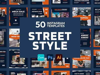 Street Style Orange IG | CANVA-PS-AI