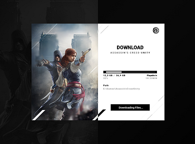 Ubisoft Connect Download Ongoing Screen app ui ux