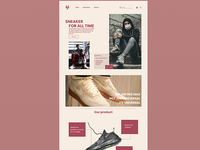 Shoe Store 👟 branding design homepage landingpage ui ux web