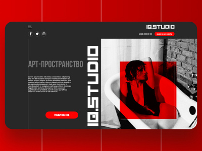 IQ studio art clean design graphic design minimal typography ui ux web website