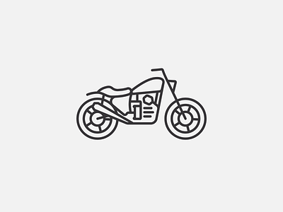 CX500 art clean icon line logo minimal motorcycle simple tattoo thicklines vector