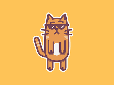 Charming! cat character cute flat illustration mascot simple
