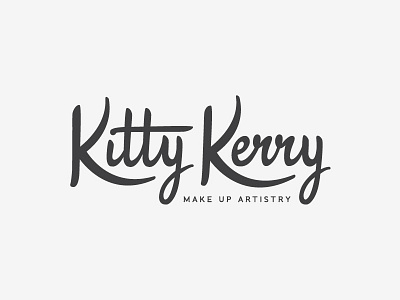 Kitty Kerry Make-Up Artistry hand hand drawn hand lettering lettering logo script