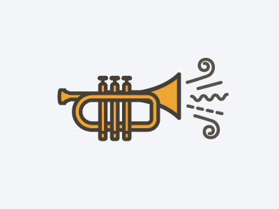 Bring on the Trumpets! brass illustration instrument jazz music trumpet vector wind
