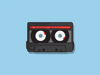 Old School 80s 90s analogue art icon illustration line music nostalgia old tape technology