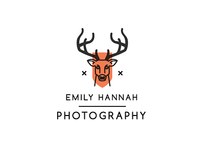 E. H. Logo animal antlers brand branding deer illustration logo photography