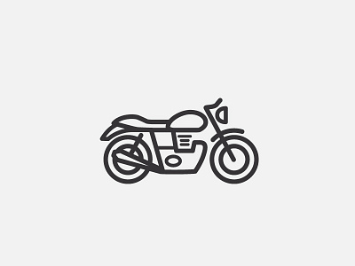 Motorcycle design icon iconography line logo minimal motorbike motorcycle simple thruxton triumph vector