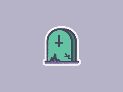 Graveyards grave headstone sticker