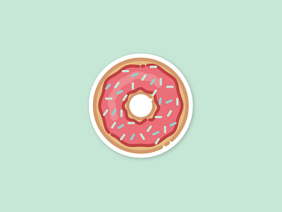 Doughnut Sticker cake donut doughnut illustration playoff sprinkles sticker