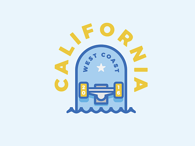 California ca cali california illustration skate skateboard t shirt tee thick lines tshirt usa west coast