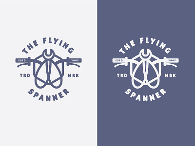 Flying Spanner Logo bicycle logo mark spanner