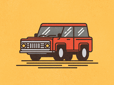 SUV car illustration line suv texture thick lines vector