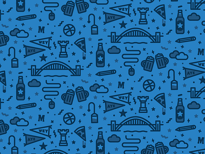 Beer Mat Pattern beer bridge dribbble icon icons illustration line meetup newcastle pattern thick line tyne