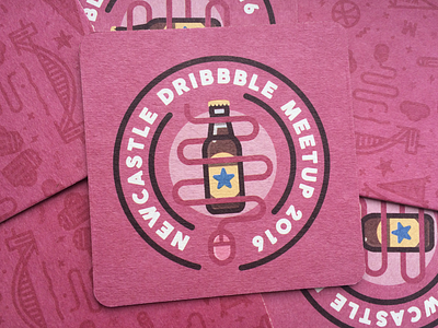 Beer Mats! beer coaster dribbble event fun illustration mat meetup newcastle print