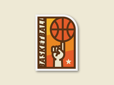 Ballin' colour flat fun graphic icon illustration line logo playoff sports sticker vector