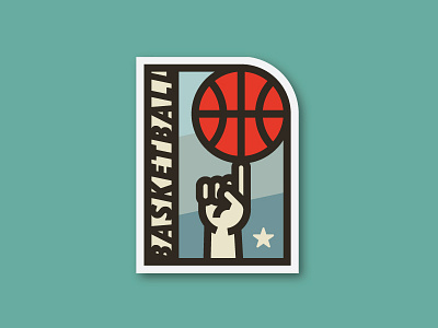 Ballin' #2 badge basketball fun icon illustration logo patch pin retro sports sticker