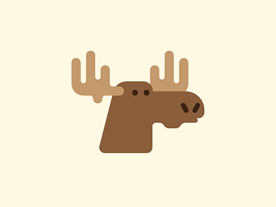 Canadian Moose animal canada cute flat fun illustration minimal moose spot sticker