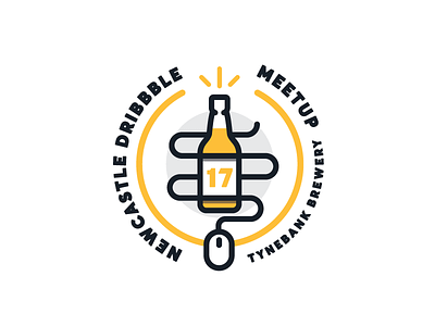 Newcastle Dribbble Meetup 2017 2017 ale badge beer dribbble fun illustration logo meet meetup newcastle