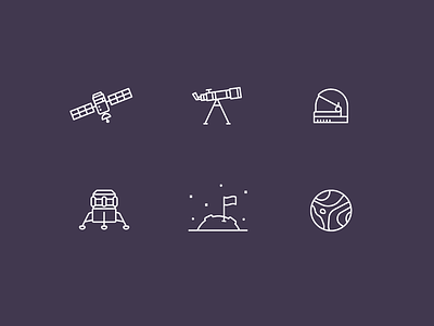 Space Icons icon icons illustration line minimal product simple space
