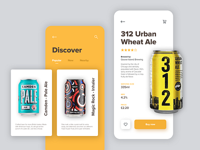 Beer App Concept app beer clean concept design discover ios minimal mobile product ui ux