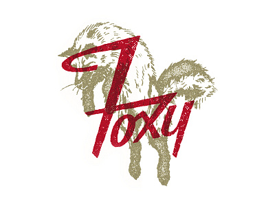 Foxy fox hand lettering illustration typography