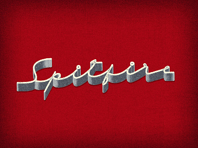 Spitfire chromeography fire hand lettering type typography