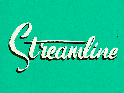 Streamline brushlettering chromeography handlettering summer vintage