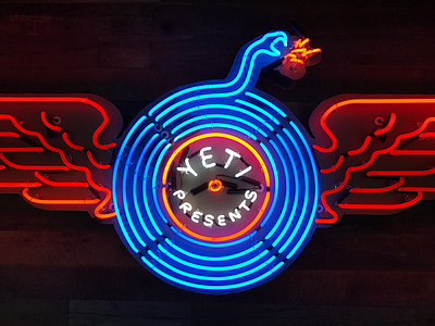 YETI Snake Vinyl Neon music neon record snake wings yeti