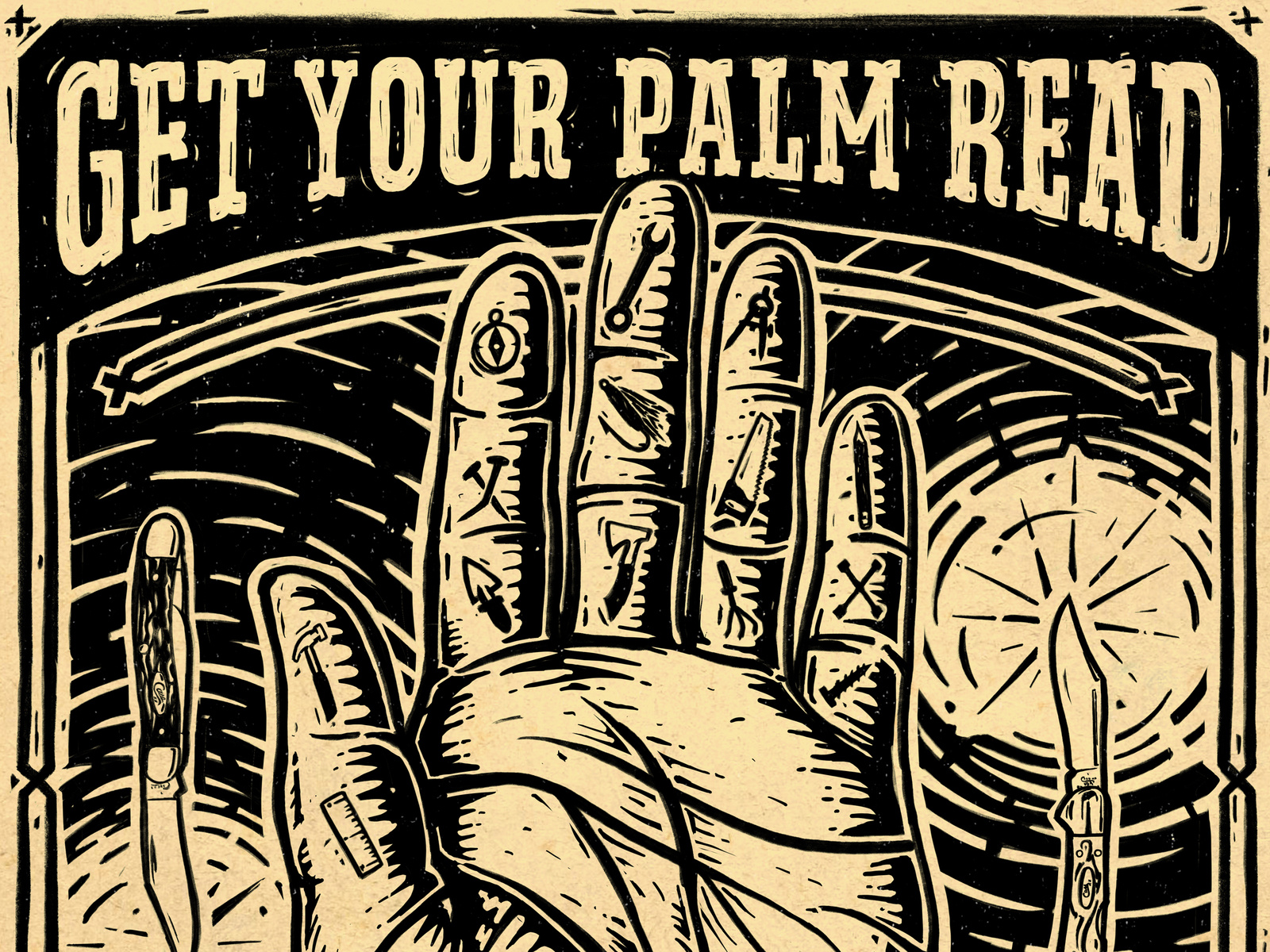 Case Knives Palm Reader Poster by Andrew Knight on Dribbble