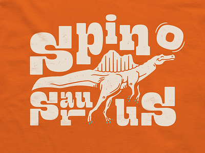 Spinosaurus Tshirt Graphic design dinosaur illustration illustrator logo poster spinosaurus type lockup typography vector