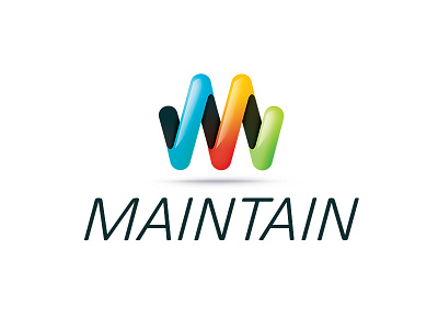 Maintain blue branding green identity logo mark orange spring