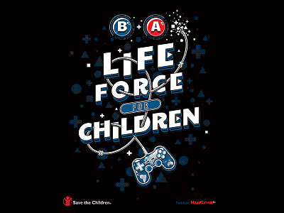 Save The Children charity shirt black charity game illustrator save the children space tshirt twitch