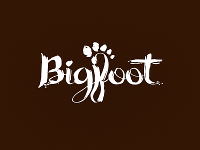 Bigfoot Signature bigfoot foot ink stamp lettering logo sasquatch signature type typography