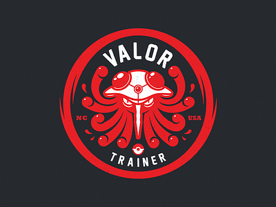 Team Valor GO! badge emblem logo octopus pokemon splash squid tentacruel valor