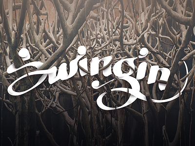 Swingin' environment illustrator lettering sharpie swing typography vector zoo