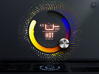 Spaghetti Ready? 007 app control cooking dailyui dial gauge setting stove ui